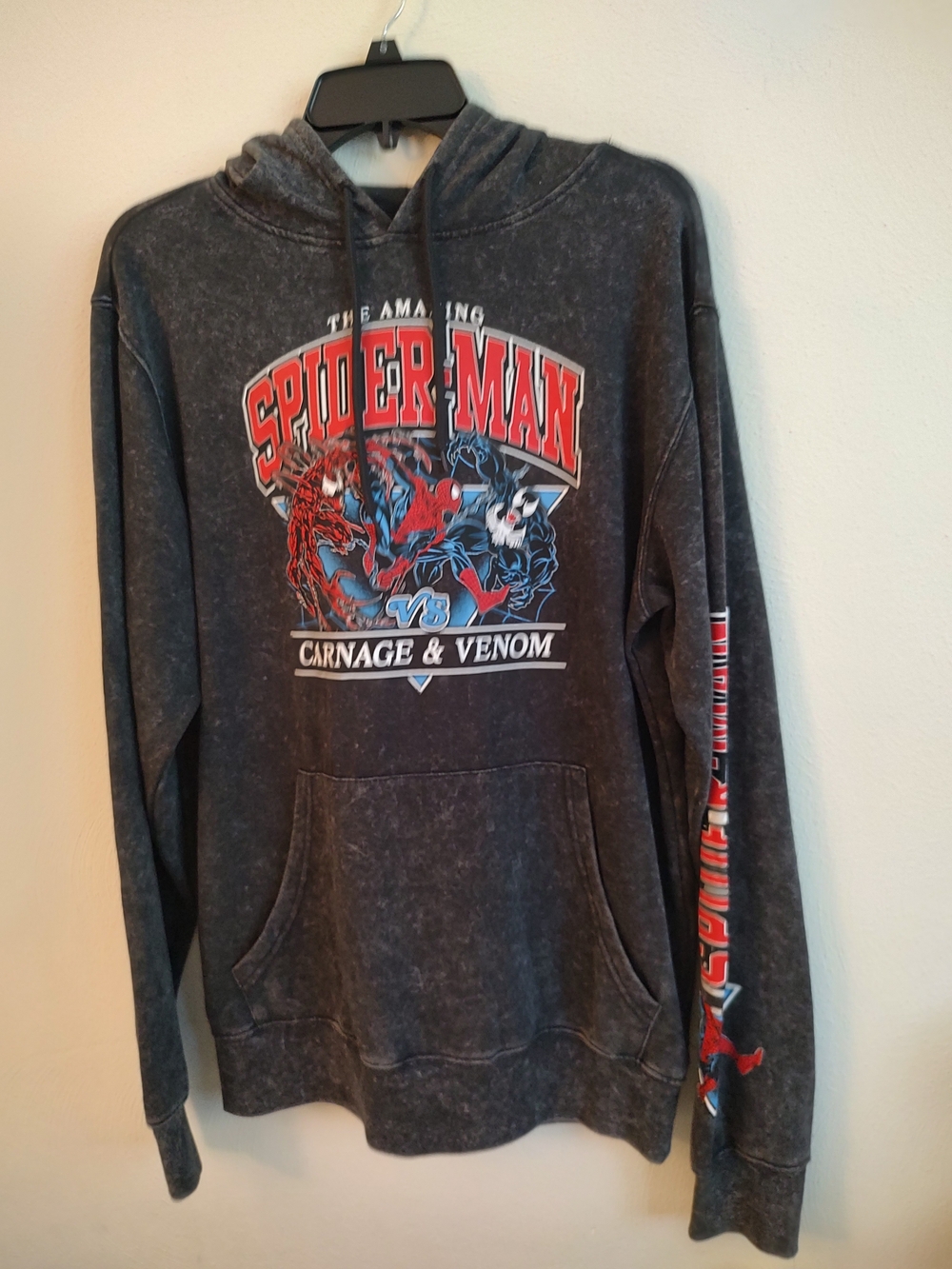 Marvel Spider-Man Carnage & Venom Black Graphic Hoodie